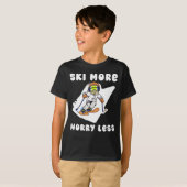 T-shirt Ski Plus Inquiète Moins (Devant entier)