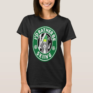 T-shirt Ski pour les femmes que je préfère skier filles am