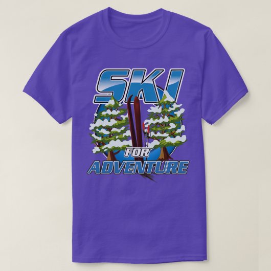 T-shirt Ski pour voyage d'aventure (Design devant)