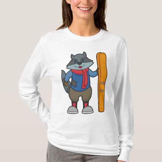 T-shirt Ski Racoon (Devant)