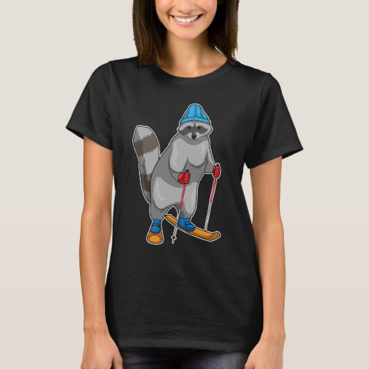 T-shirt Ski Racoon (Devant)