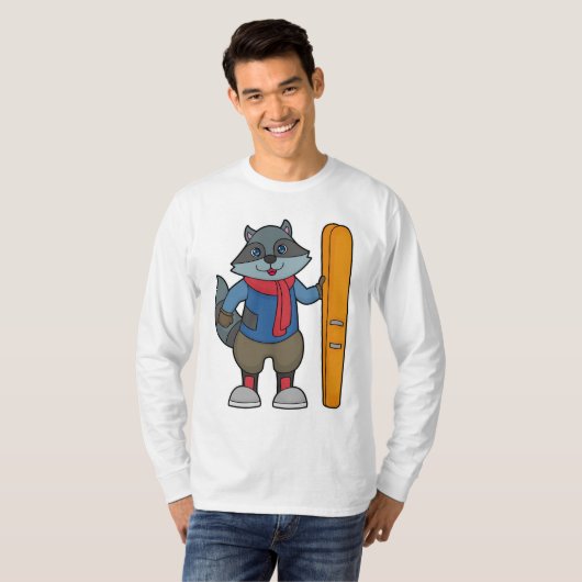 T-shirt Ski Racoon (Devant entier)