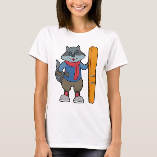 T-shirt Ski Racoon (Devant)