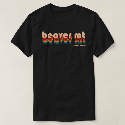 T-shirt Ski Retro Beaver Mountain (Design devant)