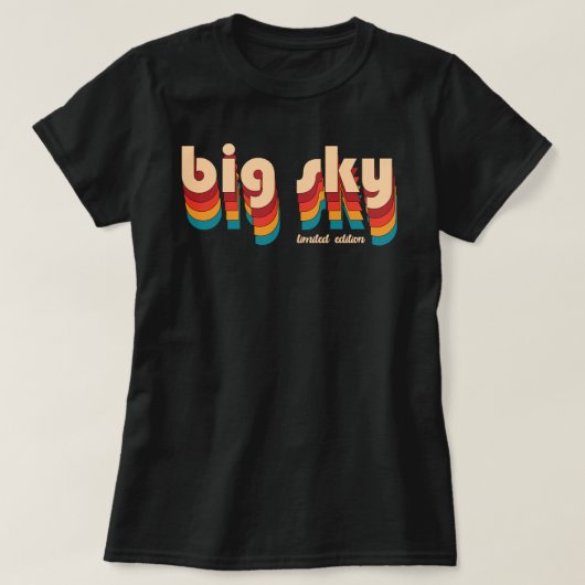 T-shirt Ski Retro Big Sky (Design devant)