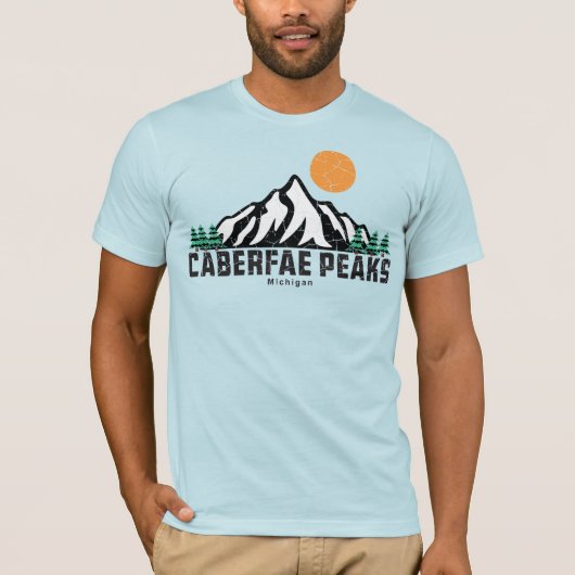 T-shirt Ski Retro Caberfae Peaks (Devant)