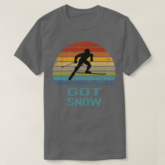 T-shirt Ski Retro Long Sleeve (Design devant)