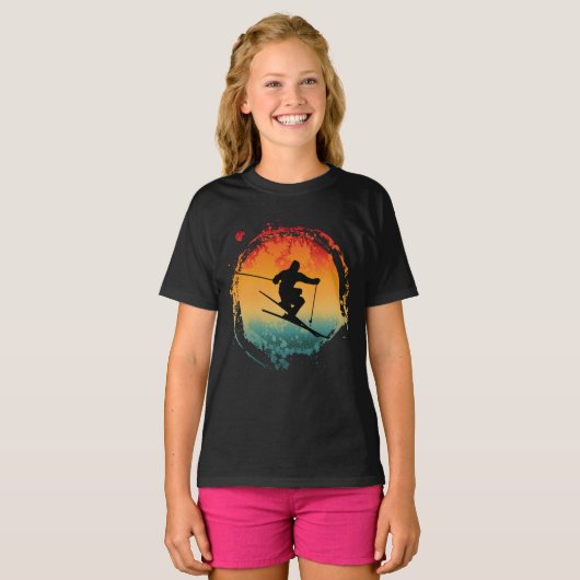 T-Shirt SKI RETRO VINTAGE (Devant entier)