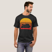 T-shirt Ski Retro vintage Sunset Jet (Devant entier)