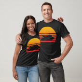 T-shirt Ski Retro vintage Sunset Jet (Unisexe)