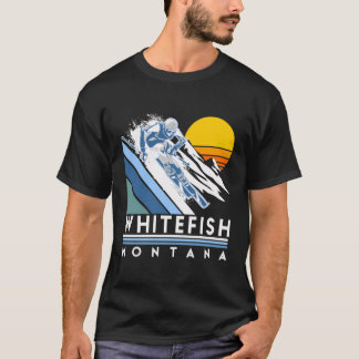 T-shirt Ski Retro Whitefish Montana