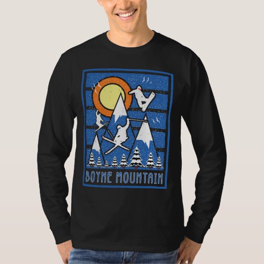 T-shirt Ski rétros à Boyne Mountain (Devant)