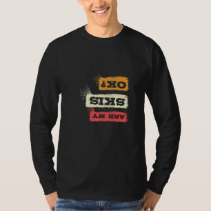 T-shirt Ski rétros Ski de fond Ski de fond Telemark Norvèg