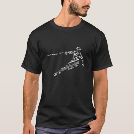 T-shirt Ski rider silhouette drawn 11 (Devant)