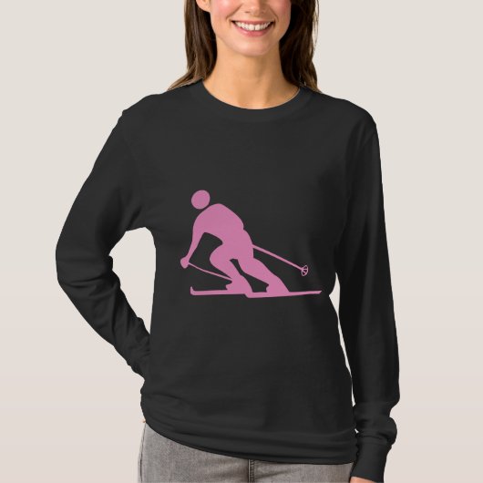 T-shirt Ski - Rose (Devant)