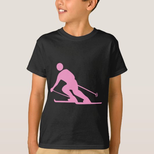 T-shirt Ski - Rose (Devant)