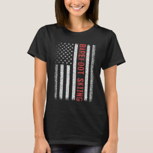 T-shirt Ski sans chaussures Drapeau américain 4 juillet