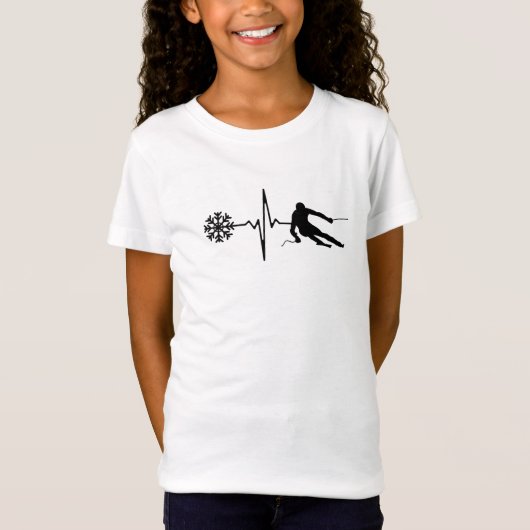 T-Shirt Ski - Ski Heartbeat (Devant)