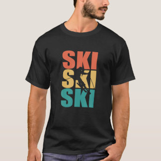 T-shirt Ski Ski Ski Ski Sports d'hiver Montagnes Ski Racin