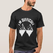 T-shirt Ski Skier Snowboard Snowboard Je suis difficile S (Devant)