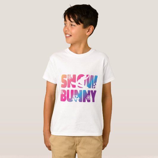 T-shirt Ski Skiing Bunny Snow Bunny  (Devant entier)