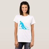 T-shirt Ski - Sky Blue (Devant entier)