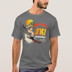 T-shirt Ski Snowbird les années 7080s Retro Souvenir Style