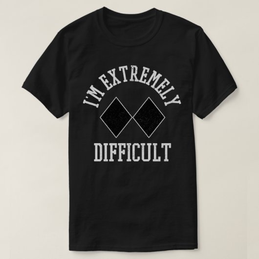 T-shirt Ski Snowboard Im Extrêmement Difficile Diamond Sig (Design devant)