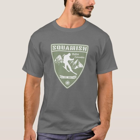 T-shirt Ski Squamish Colombie-Britannique (Devant)