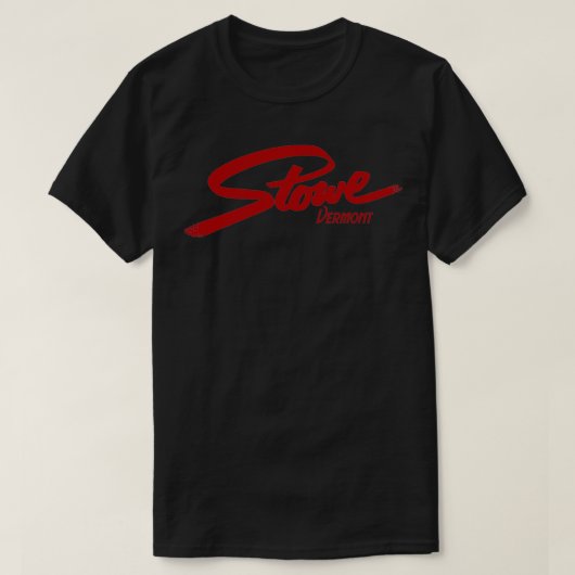 T-SHIRT SKI STOWE VERMONT SKI MOUNTAINS SNOWBOARD TYPOG (Design devant)