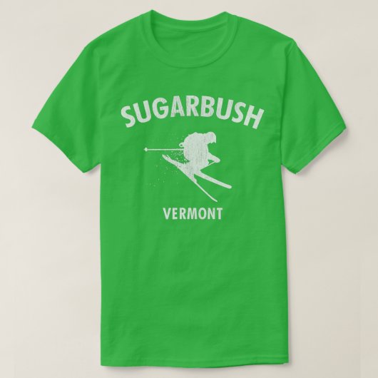 T-shirt Ski Sugarbush Ski Vermont Ski (Design devant)
