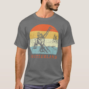 T-shirt Ski Suisse Vacances ski Vintage neige
