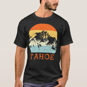 T-shirt Ski Tahoe, Californie Vintage Retro Snow Sking Pul