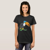 T-shirt Ski Toucan Skier Sports d'hiver (Devant entier)
