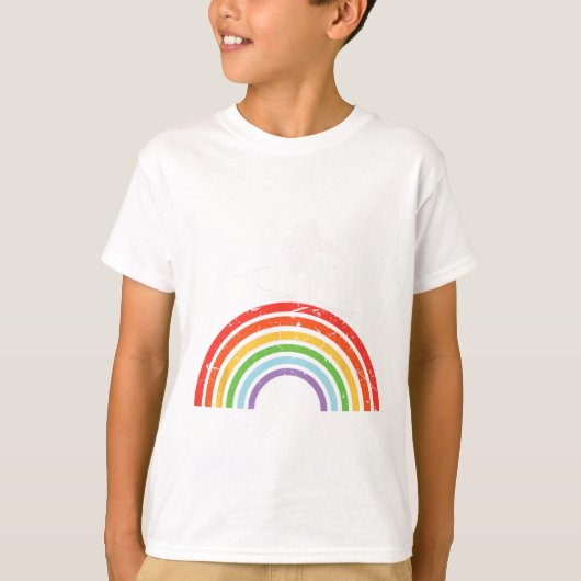 T-shirt Ski Trip Skiing Rainbow (Devant)