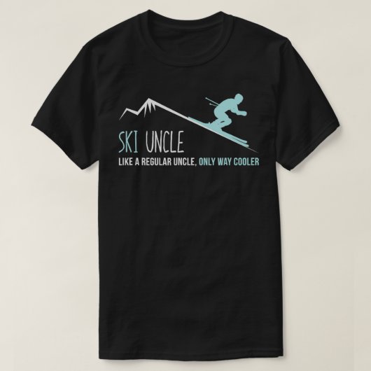 T-shirt Ski Uncle Funny Mignonne cadeau de ski d'hiver (Design devant)