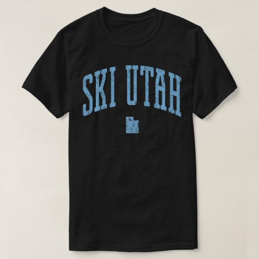 T-shirt Ski Utah Vintage (Design devant)