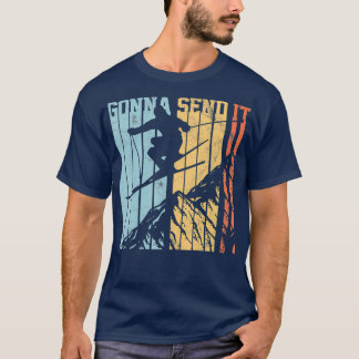 T-shirt Ski Va L'Envoyer Ski Libre Vintage
