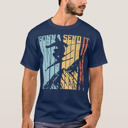 T-shirt Ski Va L'Envoyer Ski Libre Vintage (Devant)