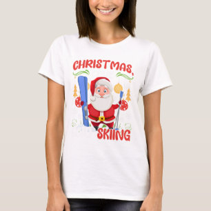 T-shirt Ski Vacances Skieurs tenue Noël Amour Ski