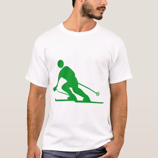 T-shirt Ski - Vert herbe (Devant)