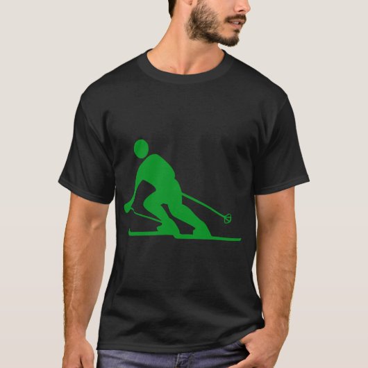 T-shirt Ski - Vert herbe (Devant)