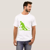 T-shirt Ski - Vert Martien (Devant entier)
