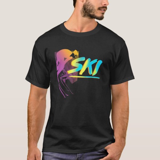 T-shirt Ski Vintage 80s 90s (Devant)