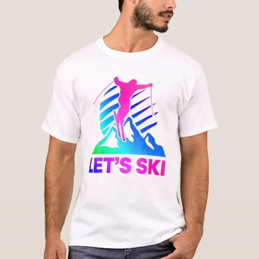 T-shirt Ski Vintage 80S 90S Retro (Devant)