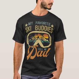 T-shirt Ski vintage Mes meilleurs potes de ski m'appellent
