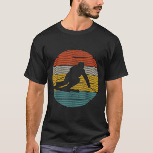 T-shirt Ski vintage Sports D'Hiver Racing Skier descendant
