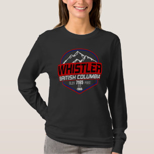 T-shirt Ski Whistler B C Canada Ski et vélo de montagne