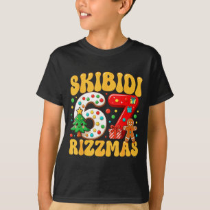 T-shirt Skibidi 67 Rizzmas Six Seven Mème Noël Garçons G