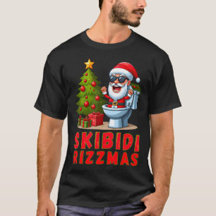 T-shirt Skibidi Rizzmas Noël Rizz Funny Père Noël